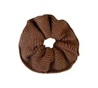 Cosy Crochet Hair Scrunchies, 14cm Diameter, Coffee color | Lightweight Knit Hair Rope, Anti Deformation Design, Comfortable Hairband for Travel Workout, Yoga Sports, Daily
