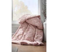 'Cosy Diamond' Blanket Throw Catherine Lansfield Pink 130cm x 170cm