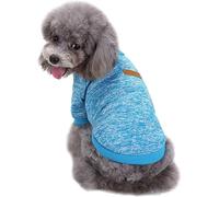 Cosy Dog Jumper, Blue Marled Knit Winter Sweater, Pet Clothing