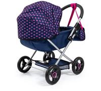 Bayer Design 12754AA Dolls Pram Cosy stroller, foldable, bag, blanket, pillow, underneath shopping basket