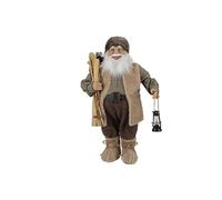 Cosy Home Figurine Père Noëll in Polyester, Brown, 20X13Xh31Cm