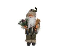 Cosy Home Polyester Santa Claus Figurine, Green, 20 x 13 x 31 cm