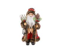 Cosy Home Polyester Santa Figurine, Red/Green, 20 x 13 x 31 cm