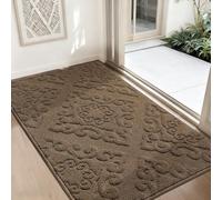 COSY HOMEER 80x120 cm Nonslip Indoor Doormat, Absorbent Dirt Trapper Floor Mat for Front Back Door Entrance, Low Profile Door Entrance Welcome Rug, Brown
