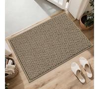 COSY HOMEER Door Mat 17" x 30" Non Slip Absorbent Entryway Rugs Dirt Trapper Doormats Washable Entrance Mats Low Pile Welcome Floor Mat for Front Back Door and Entry Mats,Taupe(Roll Packing)
