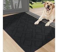 COSY HOMEER Door Mats Indoor 60x90 cm, Indoor Door Mat Non-Slip, Machine Washable Absorbent Inside Entrance Rug, Front Door Mat Inside for Entryway, Muddy Shoes & Pets and Dogs,Black