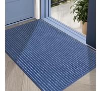 COSY HOMEER Indoor Door Mat Floor Mats Dirt Trapper Rug Wet Shoes and Paws, Front Door Outside Entry Welcome Outdoor Entrance Dog Cat Rugs, Anti Slip Machine Washable,32"x48",Blue