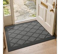COSY HOMEER Indoor Door Mat Non Slip Floor Rug, Absorbent Dirt Trapper Door Matts, Machine Washable Floor Mat for Inside Hallway Kitchen Entrance,1cm Low Profile, Crease-Free Rolled, 80x120 cm, Grey