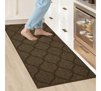 COSY HOMEER Kitchen Runner Mat 60x120 cm, Roll Packaging TPR Full Covered Non Slip Backed Floor Rug, 100% Polypropylene Absorbent Floor Mats for in Front of Sink, Laundry Room, Hallway, Brown