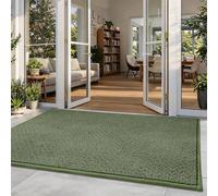 COSY HOMEER Large Indoor Doormat 80x120cm, Nonslip TPR Backing Indoor Floor Mat for Inside Door Entrance Entryway, Polypropylene Washable Back Door Mat Dirt Trapper Area Rugs, Olive Green