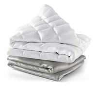 Cosy House Collection Adult Weighted Blanket & 100% Bamboo Viscose Removable Cover - 155cm x 220cm, 8 KG Large Heavy Blanket with Premium Glass Beads, Grey