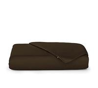 Cosy House Collection Luxury Bamboo Duvet Cover - Ultra Soft Comforter, Duvet, or Quilt Cover - Solid Zippered Duvet Protector for Bed (Double, Chocolate)