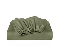 Cosy House Collection Luxury Bamboo Fitted Sheet - Bedroom Essentials - Bamboo Viscose Blend - Fade & Stain Resistant - Deep Pocket, Silky Soft & Breathable (Double, Sage Green)