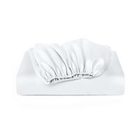 Cosy House Collection Luxury Bamboo Fitted Sheet - Master Bedroom Essentials - Bamboo Viscose Blend - Fade & Stain Resistant - Deep Pocket, Silky Soft & Breathable (King, White)