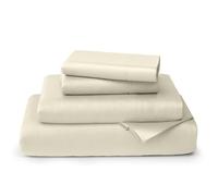 Cosy House Collection Luxury Bamboo Sheets - 4 Piece Bedding Set - Bamboo Viscose Blend - Soft, Breathable, Deep Pocket - 1 Duvet Cover, 1 Fitted Sheet, 2 Pillow Cases - King, Cream
