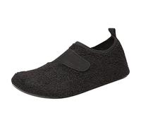 Cosy House Slippers Hook and Loop Closure Non-Slip Sole Flat Ladies Casual Shoes Elegant Sneakers Indoor Spring Summer Autumn and Winter Warmth (Black, 3.5)
