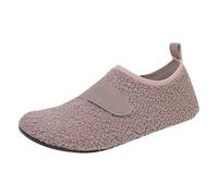 Cosy House Slippers Hook and Loop Closure Non-Slip Sole Flat Ladies Casual Shoes Elegant Sneakers Indoor Spring Summer Autumn and Winter Warmth (Khaki, 6.5)