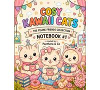 Cosy Kawaii Cats Notebook #1: A Cute Lined Journal with 10 Cosy Cat Colouring Pages
