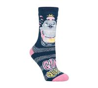 HEAT HOLDERS SOCKSHOP Women's Socks - Fun Feet Lite Warm Thermal Novelty Patterned Socks 1 Pair Size 4-8 Gift Idea for Winter Gin Queen 4-8