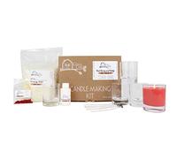 Cosy Owl Soy Wax Candle Making Kits - Various Scents - Beginners DIY Starter Set to Create 5 Scented Candles (Red Berry and Holly Christmas (Red))