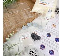 Cosy Owl Wax Melt Making Kit, Make Your Own Scented Wax Melts, Mica Powder, Dye, Pillar Wax, 4 Clamshells, Step-by-Step Guide Snowflake (Grey & Silver)