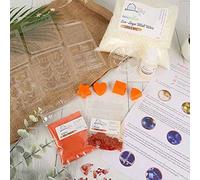 Cosy Owl Wax Melt Making Kit, Make Your Own Scented Wax Melts, Mica Powder, Dye, Pillar Wax, 4 Clamshells, Step-by-Step Guide Salted Grapefruit (Orange & Saffron)