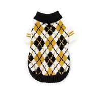 Cosy Plaid Dog Sweaters For Small Medium Dogs Fashion Autumn Winter Christmas Pet Jumper Pullover Cat Puppy Clothes(Brown,XS(old))