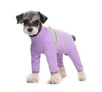 Cosy Polar Fleece Coat for Dogs, Winter Warm Dog Coat,Full Body Jacket with Four Leg, Small Dog Recovery Suit, After Surgery Dog Jumpsuit, Dog Pajamas,Taro Purple,S