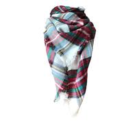 Cosy Scarf Cosy Scarf Gifts For Women Scarf Europe And The United States White Multicoloured Check Scarf Double Imitation Checkered Square Scarf For Wool Scarves For Women Uk Cool (Sky Blue, One Size)
