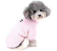Cosy Sherpa Dog Sweater, Pink Fleece, Winter Pet Clothing