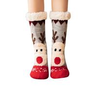Cosy Socks Women's House Socks Cuddly Socks Christmas Thick Warm Socks Christmas Socks - Hut Socks Fluffy Socks Animals Lined Motif Socks Girls Happy New Year Gift