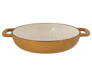 Cosy & Trendy Cast Iron Grill Dish "Fontestic"-Amber Gold-D28 cm