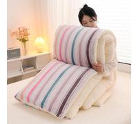 Cosy Winter Duvet, Thick Reversible Fleece Quilt | Snowflake Fleece And Lamb Velvet Feel with Fluffy Fibre Filling, Designed for Cold Bedroom Nights