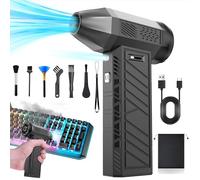 Cosyall Compressed Air Duster PC Cleaner, 180000RPM Electric Air Duster for Cleaning Keyboard&PC, Compressed Air Cleaner for PC with Illumination, Air Blower Cleaner for Laptop, Car and Home