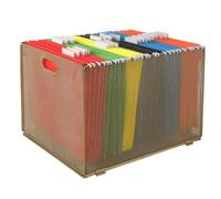 COSYAWN Hanging File Folder Organizer Box, Letter Legal Size, 1 Pack Gold | Durable Metal Mesh Filing File Cabinet Inserts Storage Box with Portable Handle, Letter & Legal Size for Office Home School