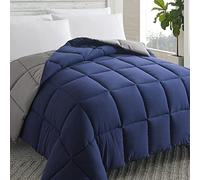 Cosybay Reversible Down Alternative Comforter- Blue/Grey Corner Duvet Tabs- Double Sided & Lighweight -All Season Duvet Insert-Stand Alone Comforter - Cal- King Size（104×96 Inch）