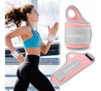 Cosybreeze Wrist Weights with Thumb Loops Lock for Women Men 1 Pair 2 kg Arm Weight Ankle Weights Weighted Gloves for Running Walking, Pink