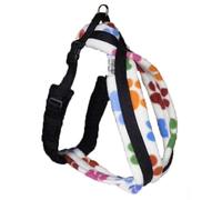 Cosydogs Fleece Dog Harness in Cream With Multi Coloured Paws: Size 5
