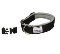 Cosydogs Quick Release Fleece Dog Collar in Grey