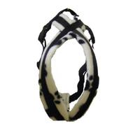 Cosydogs white with paw 's fleece dog harness: sizes 0 to 6: you and your dog walk at ease and comfort with a fleece harness