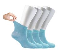 Cosyfeel® Women Loose Diabetic Socks, 4-Pack, Multicolour Options | Neuropathy Ankle Socks, Super Soft Eco-Friendly Bamboo Material, Durable with Seamless Toe, 4 Seasons