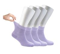 Cosyfeel® Women Loose Diabetic Socks, 4-Pack, Multicolour Options | Neuropathy Ankle Socks, Super Soft Eco-Friendly Bamboo Material, Durable with Seamless Toe, 4 Seasons