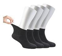 Cosyfeel® Women Loose Diabetic Socks | 4-Pack Neuropathy Ankle Socks for Ladies | Super Soft Eco-Friendly Bamboo Material | Durable with Seamless Toe | Multicolour Patterns | 4 Seasons