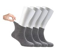 Cosyfeel® Women Loose Diabetic Socks | 4-Pack Neuropathy Ankle Socks for Ladies | Super Soft Eco-Friendly Bamboo Material | Durable with Seamless Toe | Multicolour Patterns | 4 Seasons