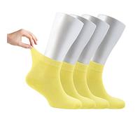 Cosyfeel® Women Loose Diabetic Socks | 4-Pack Neuropathy Ankle Socks for Ladies | Super Soft Eco-Friendly Bamboo Material | Durable with Seamless Toe | Multicolour Patterns | 4 Seasons