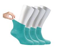 Cosyfeel® Women Loose Diabetic Socks | 4-Pack Neuropathy Ankle Socks for Ladies | Super Soft Eco-Friendly Bamboo Material | Durable with Seamless Toe | Multicolour Patterns | 4 Seasons