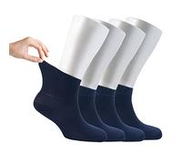 Cosyfeel® Women Loose Diabetic Socks | 4-Pack Neuropathy Ankle Socks for Ladies | Super Soft Eco-Friendly Bamboo Material | Durable with Seamless Toe | Multicolour Patterns | 4 Seasons