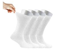 Cosyfeel® Women Loose Diabetic Socks | 4-Pack Neuropathy Crew Socks for Ladies | Super Soft Eco-Friendly Bamboo Material | Durable with Seamless Toe | Multicolour Patterns | 4 Seasons