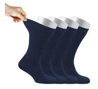 Cosyfeel® Women Loose Diabetic Socks | 4-Pack Neuropathy Crew Socks for Ladies | Super Soft Eco-Friendly Bamboo Material | Durable with Seamless Toe | Multicolour Patterns | 4 Seasons