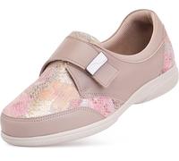 Cosyfeet Davina - Summer Shimmer Stone - 4-6E Width - Extra Wide Women's Shoes